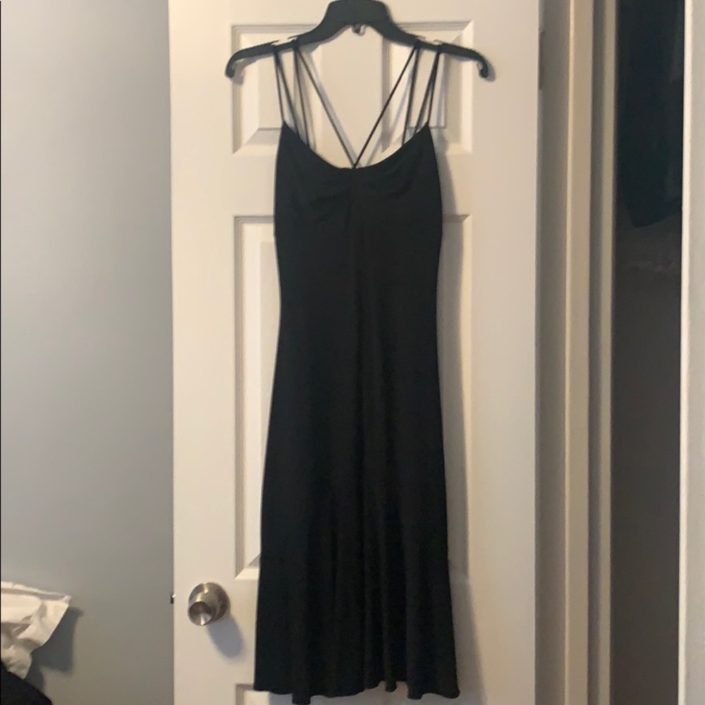 Black string strap dress